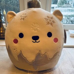 Squishmallows Cream and Gold Bear Stuffed Animal